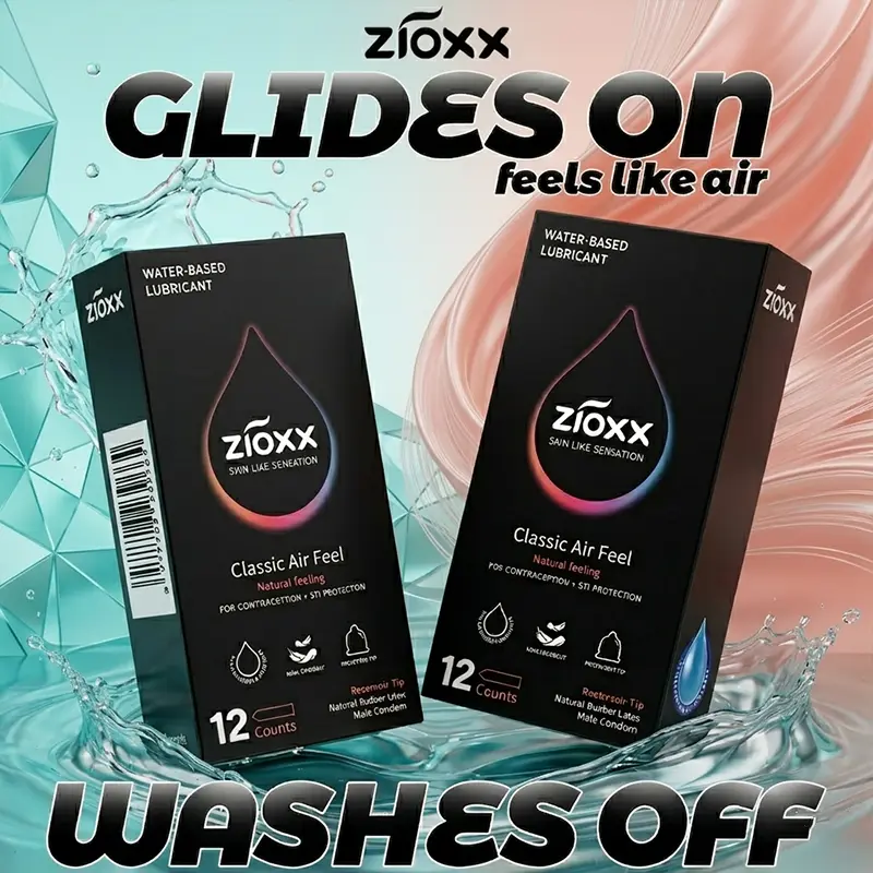 Hyaluronic Acid Ultra Thin Condoms, Bare Feel – ZIOXX 003, 12 Count, SKINFIT Natural Latex Healthcare Classic Bathroom