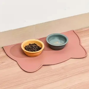【Black Friday】1pcs Waterproof Silicone Pet Food Mat - Non-slip, Easy to Clean, Great for Dogs and Cats, Cleans with One Rinse, Multiple Colors Available, Pet Food Mat