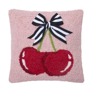 Cherries Ribbon Hook Pillow