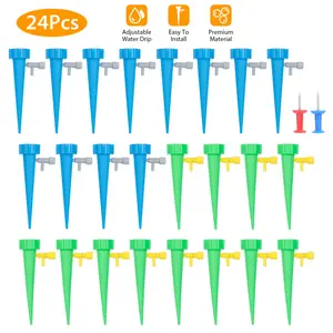 24Pcs Plant Watering Spikes Self Watering Devices Automatic Plant Waterer with Slow Release Control Valve For Outdoor Indoor Plant,summervibes