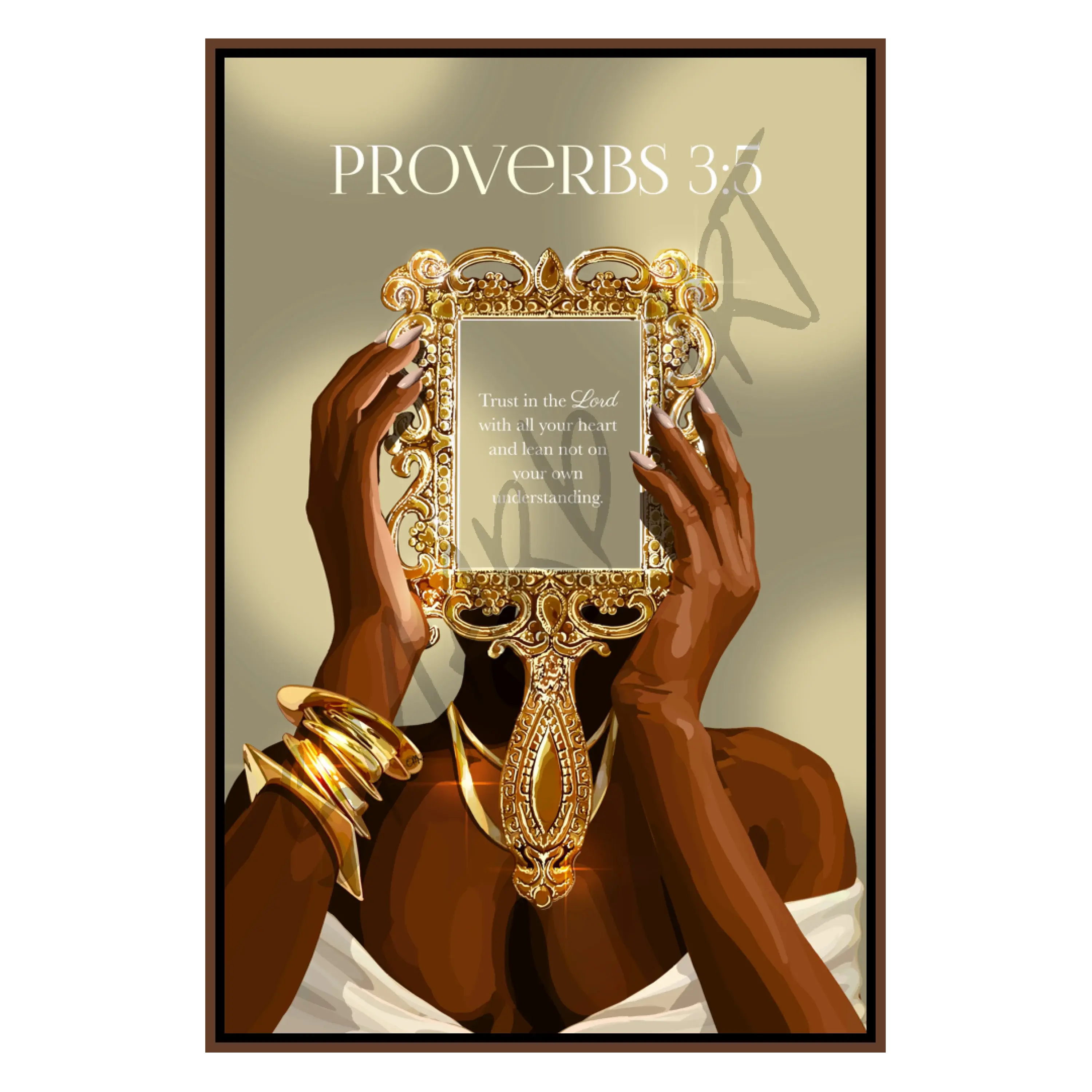 Smard Black Wall Art for Home & Office -Proverbs 3:5 - Smard Black Wall Art Print/ Canvas for Home /Office Decor