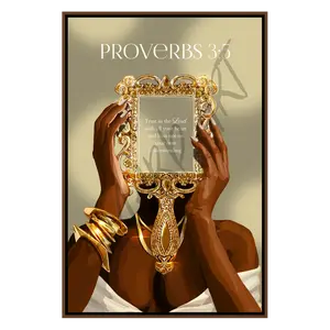 Smard Black Wall Art for Home & Office -Proverbs 3:5 - Smard Black Wall Art Print/ Canvas for Home /Office Decor
