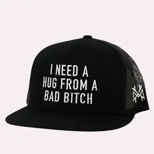 [ HOT NEW 2026 ] I Need Hug From A Bad Bitch Embroidered Trucker Hat Snapback Adjustable