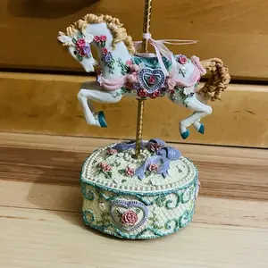 Vintage musical box - horse theme