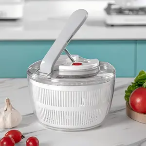 3L Salad Spinner and Washer with Push Button for Effortless Drying of Greens Herbs & Berries Essential Kitchen Tool for Healthy Eating and Meal Prep