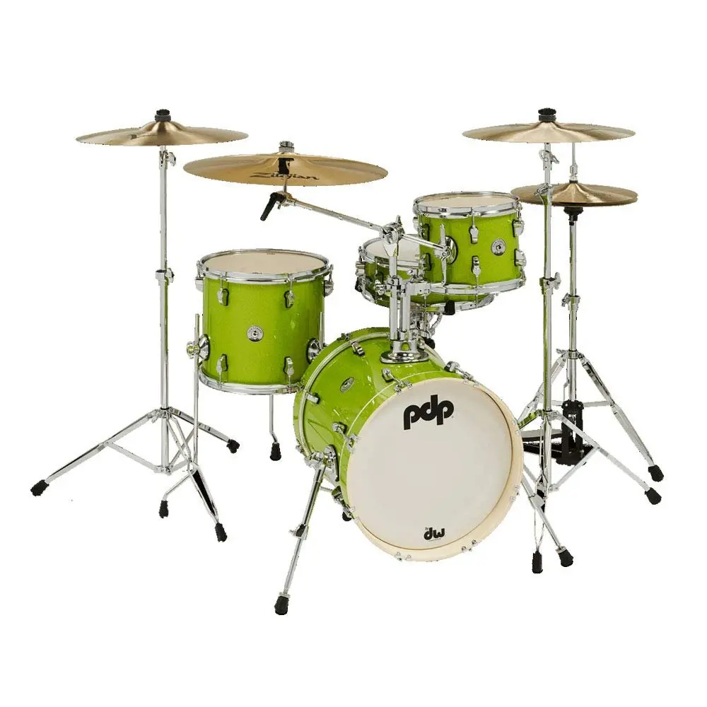 PDP New Yorker 4-piece Shell Pack - Electric Green Sparkle (PDNY1604EL)