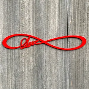 Love Infinity Sign Metal Sign Cutout - Love Infinity Metal Sign - Powder Coated Wall Art for Any Room
