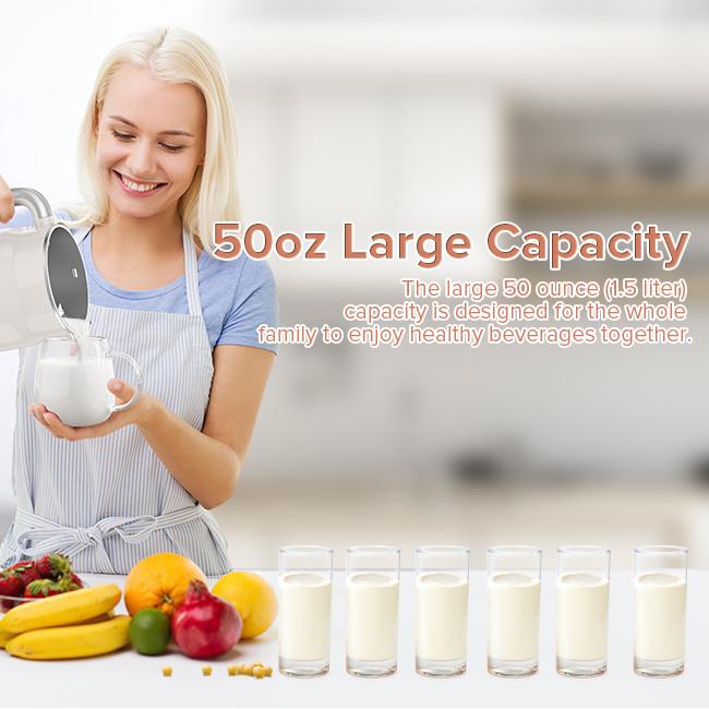 Czlife N7/N5 Nut Milk Maker Machine, 10 in 1/7 in 1 Automatic Soy Milk Maker Machine for Homemade Oat Milk, Nutmilk, Juice, Milkshake, Baby Food, Grains, Almonds Milk Maker with Self Clean / Delay Start / Keep Warm