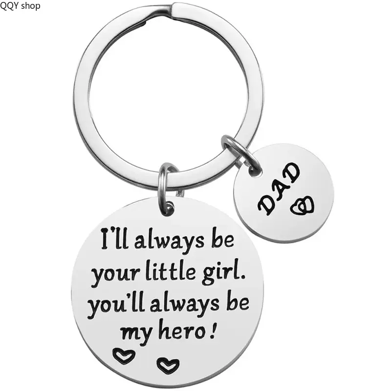 【Father's Day Gift】Hero Dad Letter Keychain, Sweet Sentimental Accessory Charm, Classic Fashion Daily Key Ring, Heartfelt Practical Gift for Daughters and Sons to Give on Father’s Day or Birthdays