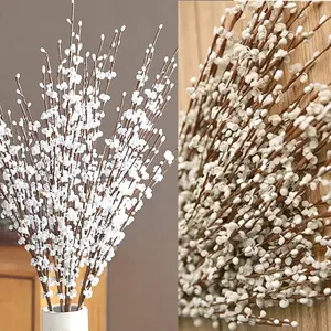 5pcs 29.5" Faux Jasmine Artificial Flowers Tall White Floral Branches for Home Wedding Vase Filler Party DIY Decoration