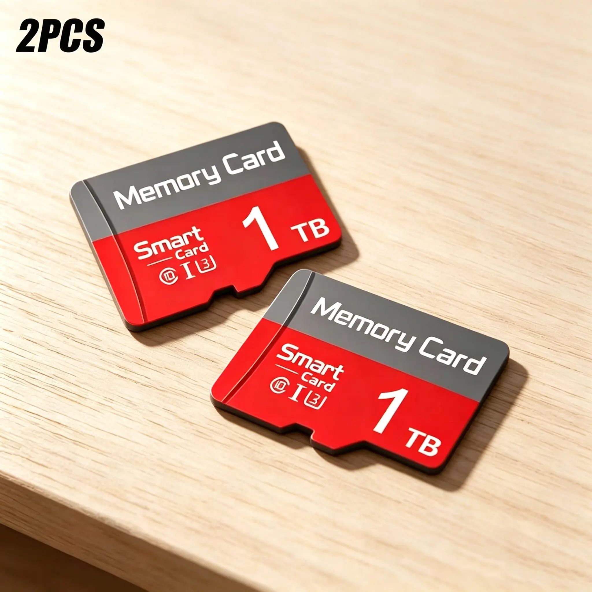Durable Micro TF SD Cards for Car Audio, 1TB MicroSDXC Card for Mobile Phones, 2 Pack SD Card for Dash Cams, SD Memory Card & Micro SD Card for PC and Surveillance Cameras