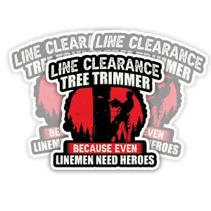 Tree Trimmer Arborist Stickers – Red Glossy Waterproof Vinyl, Removable Letter Print, All Season Decal for Adults HP0