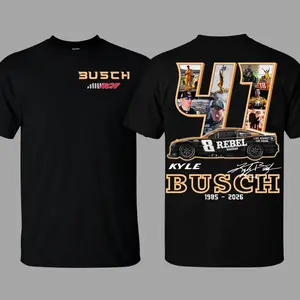 Vintage Kyle Busch 41 Tribute Shirt, NASCAR Legend Memorial Tee, RIP Rowdy Shirt, Vintage NASCAR Tribute Top