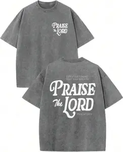 Christian Jesus Shirts For Men Religious Praise The Lord Bible Verse Shirt Oversized Graphic Tees Acid Wash Tshirt- Unisex Women's & Men Campus Daily Wear#DealsForYouDays
