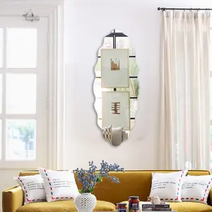 Chloe'S Reflection Verical/Horizontal Hanging Oval Shaped Frameless Wall Mirror 49" Height