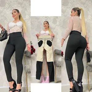 Leggings Colombianas Dubai High-waist Tummy Control Butt Lifting/Leggings Con Faja Interna Levantador de Pompas Womenswear Compression