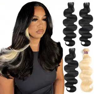 Uwigs 1B 613 Blonde Body Wave Hair 100g/piece Skunk Stripe Hair Quick Weave Extensions Human Hair Bundles