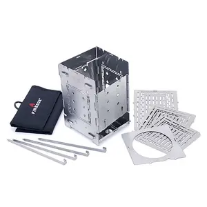 5” G2 Firebox Stove Deluxe Combo Kit with Ash Pan, 4 Firesticks, Adjustable Fire Grate & Various Fuel Options Available, Multi-Fuel & Wood Use outdoor supply