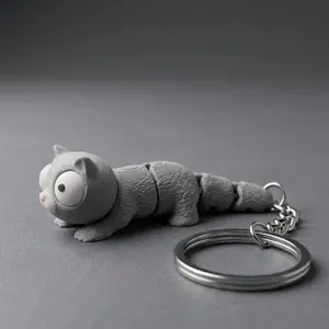 Goofy Cat! Keychain - Cute Animal Decor for Keys, Bags, Backpacks
