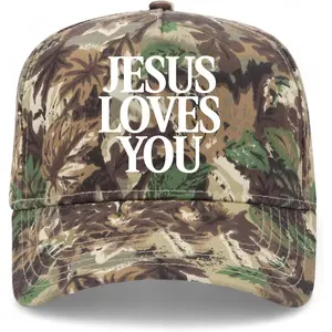 Jesus Loves You Vintage Trucker Hat| Premium Snapback Baseball Hat for Men  Women (US, Alpha, One Size, Camo) : Clothing, Shoes