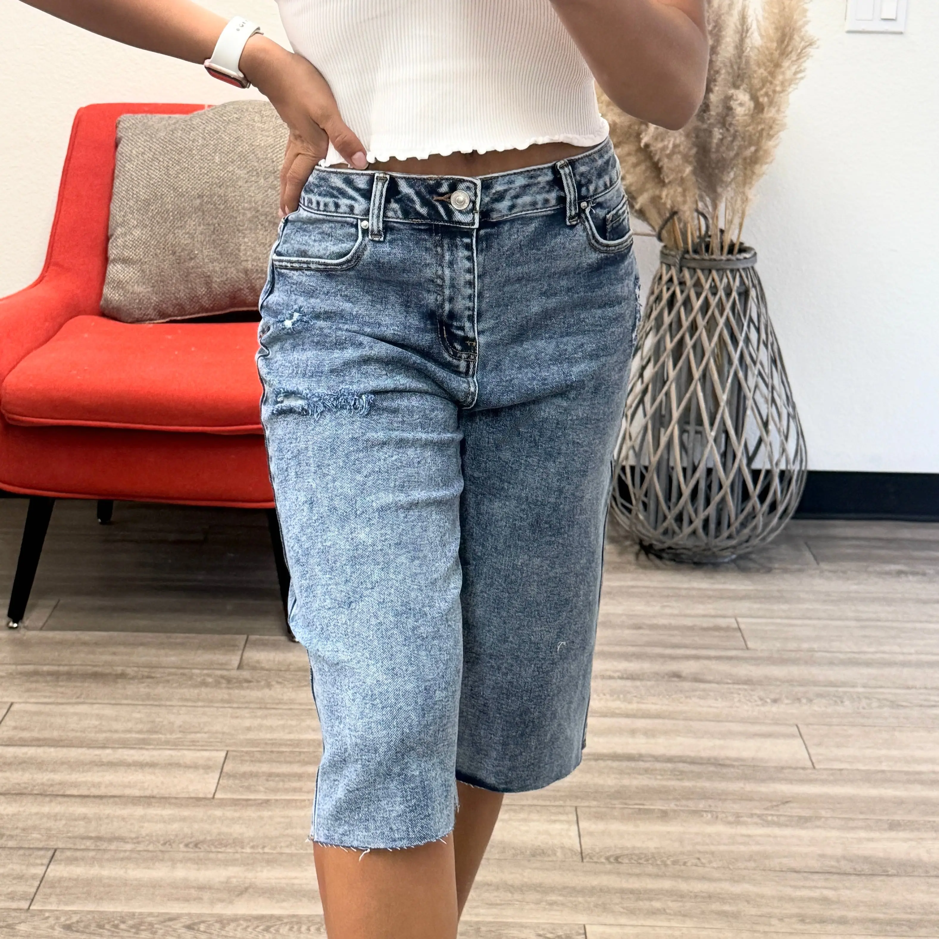 Adi Distressed Jorts Adi Distressed Jorts
