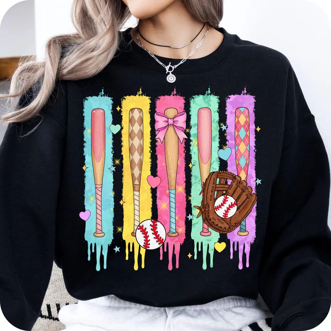 Mother's Day Shirt, Brushstroke Baseball Drip Shirt, Coquette Baseball Shirt, Baseball Mama Shirt, Baseball Mom Bow Dripping Shirt