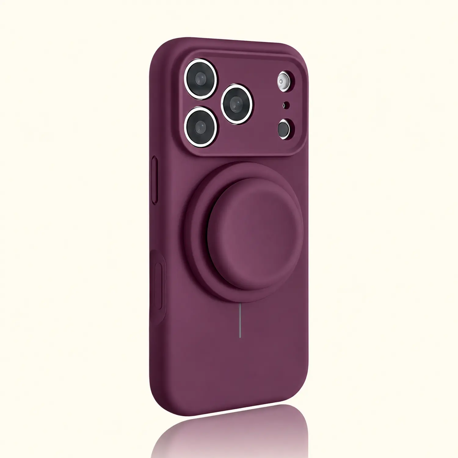 Silicone & Magnetic for iPhone 18 Pro Max 17 16 15 14 13 12 Case with Pop-Socket Stand, Compatible with MagSafe, Soft Microfiber Lining, Military Grade Protection, Premium Silicone Cover Shockproof Drop Protection Phone Case