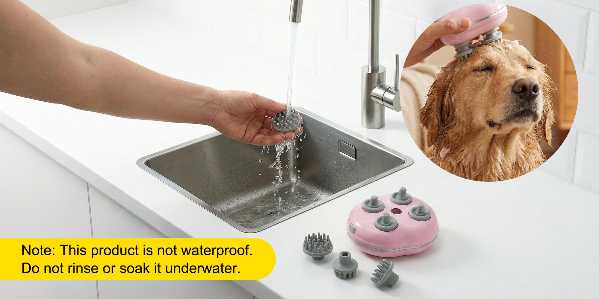 Geoorood Pet Head Electric Massager: lmitate Human Fingers for Cats & Dogs, Massager Brush Relieve Anxiety, Pet interactive massage machine Toy ,  Grooming Supplies