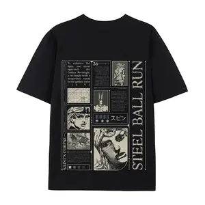 JJBA SBR Poster Design T-Shirt High-Quality Cotton American Style Relaxed Fit Unisex Fashionable Casual Daily Wear anime fashion Johnny Joestar