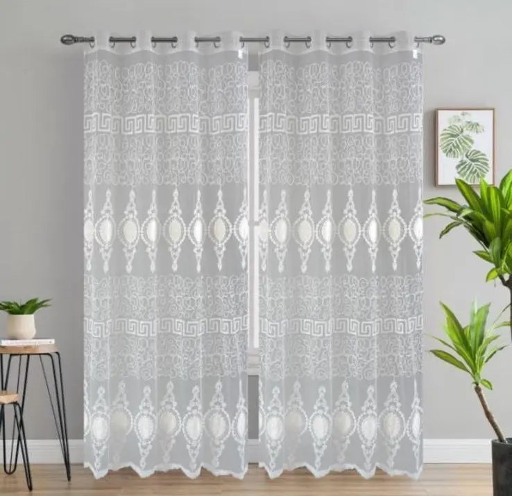 Veronica Grommet Embroidery Curtain Panel – 53” x 84”