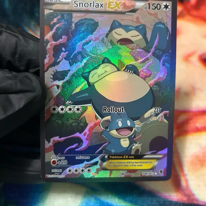 Snorlax Ex Custom Card | Holo | Textured Finish | Fan Art Card
