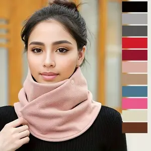 Women's Multifunctional Plain Warm Neck Scarf, Soft Comfortable Windproof, Ideal for Autumn Winter Outdoor Travel, Ladies Fashion Accessory