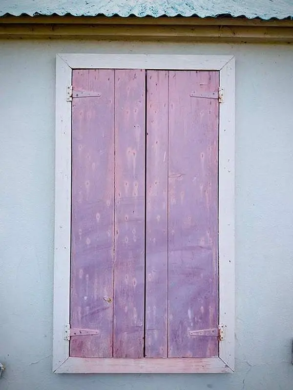 Pink Shuttered Window