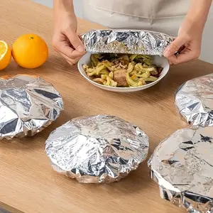 10 pcs,Food Grade Reusable Aluminum Foil Film Heat Preservation Cover - Table Heat Preservation Cover, Kitchen Freshness and Heat Preservation Film Heat Preservation Cover, Suitable for Bowls, Dishes - Keep Home Food Warm, Fresh, Insect and Dust Proof