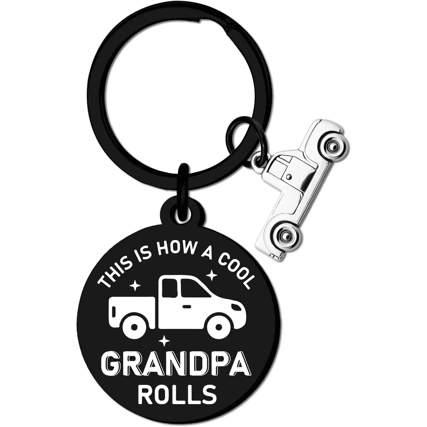 Grandpa Gifts For Fathers Day Grandpa Baby Announcement Gifts Cool Grandpa Keychain Fathers Day Gift for Grandparents from Grandkids Good Gift for Grandpas ‌Funny Grandfather Birthday Gift