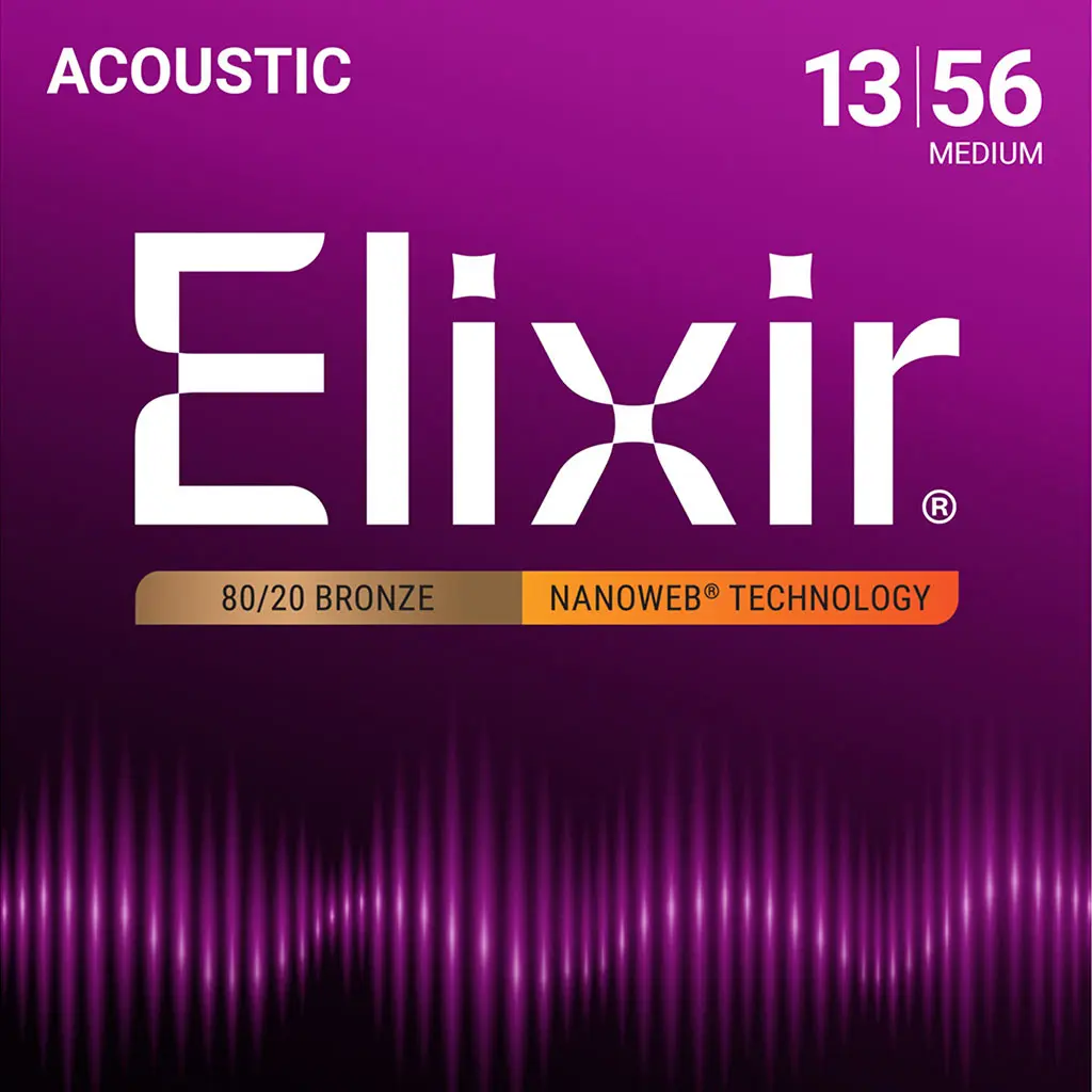 Elixir Phosphor Bronze Acoustic Guitar String Set, Medium