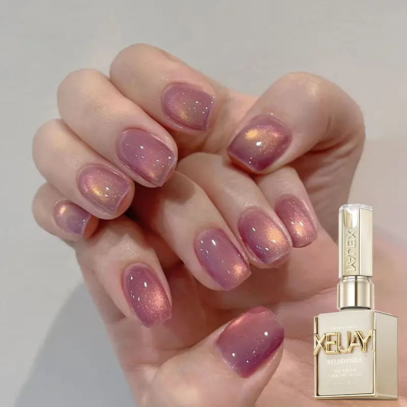 XEIJAYI Single Item 15ml TPO-HEMA Free Magnetic Jelly Gel Nail Polish, High Density Magnetic Powder, Sparkling Shine Cat-Eye Reflection, Rich Color, Salon Quality, Long Wearing Glossy Finish, Soak-Off UV/LED for Home Manicure, Salon Use