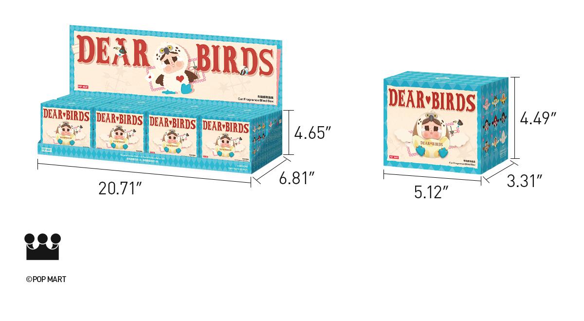 POP MART Dear Birds Series-Car Fragrance Blind Box, Fun Toy, Mystery Gift