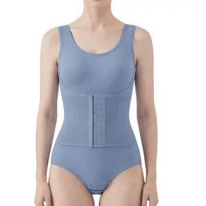 Women's Seamless Bodysuit Shapewear with Adjustable Hook Closure Firm Control Tummy Smoothing Tank Top