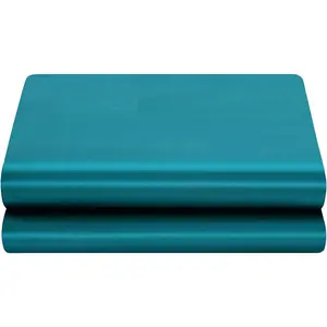 Flat Sheet Only, Queen Flat Sheet, 1 - Piece Teal Top Sheet, Soft Silk Flat Bed Sheets Sold Separately Queen - Teal