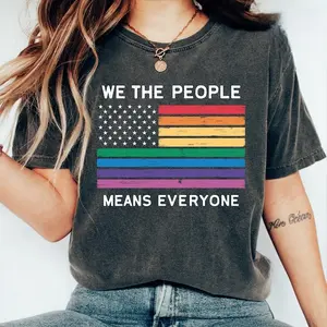 Rainbow Flag Patriotic Shirt, Pride Month T-Shirt, LGBT Pride Parade Tshirt, Equal Right Shirt, Trans Ally Shirt, LGBT Gift Casual Summer outdoorfun