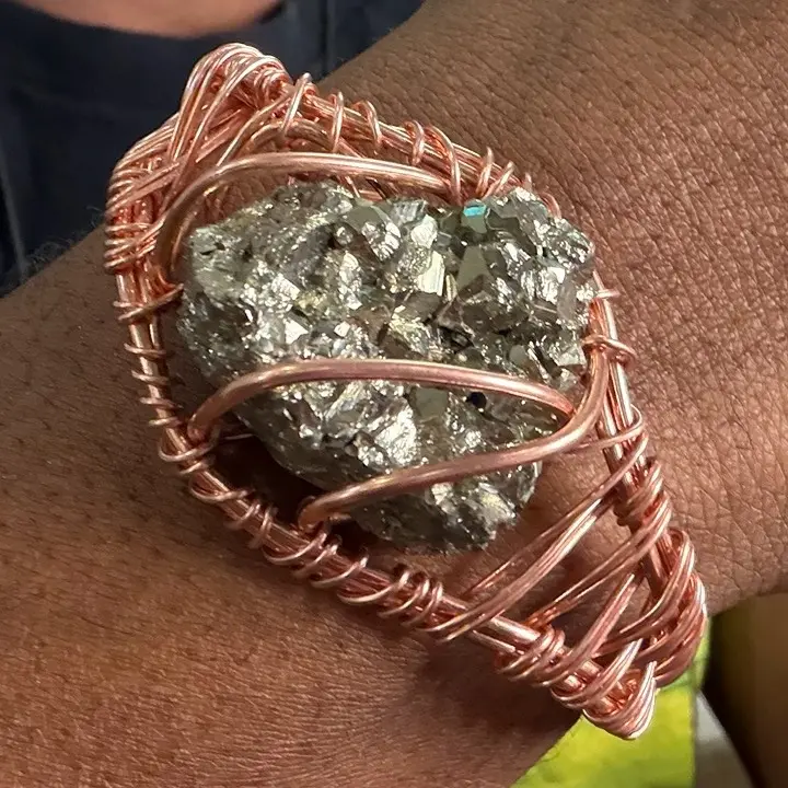 Juma Copper King Gemstone Copper Wire-Wrap Bracelets