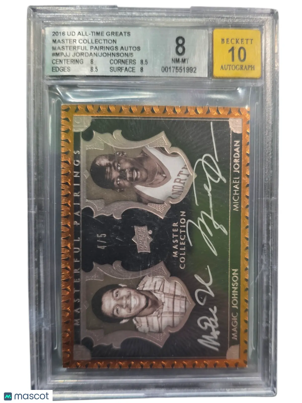 2016 Upper Deck All-Time Greats Master Michael Jordan #MPJJ /Magic  Auto 10