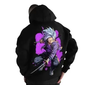 Future Trunks Hoodie - Cotton Dragon Ball Z Pullover for Men with Graphic Design Featuring Dragon Ball Z Character - Sweatshirts, Menswear