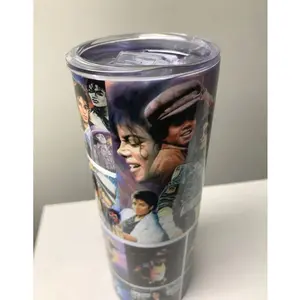 Tumbler 20-40oz Cup Mug w/ Straw Style M.J Wall Collage