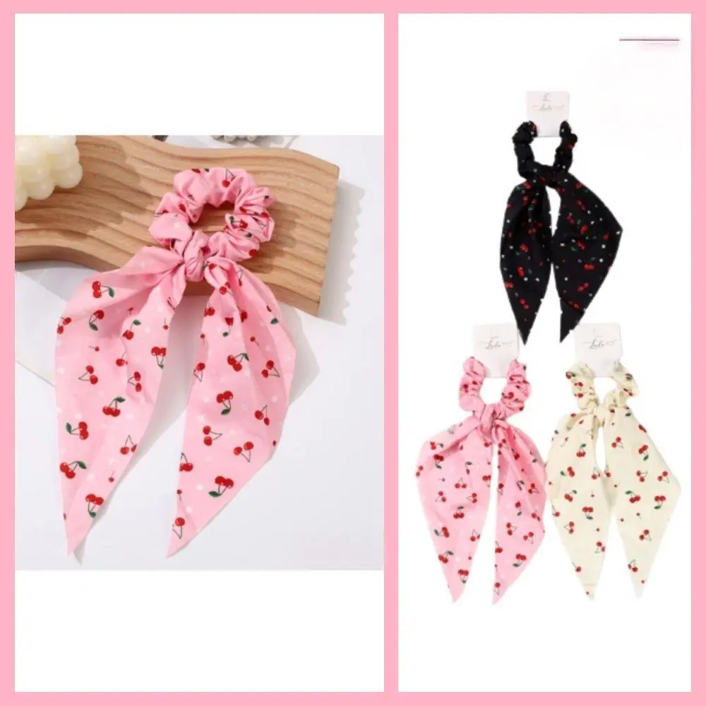 Cheery Long Tail Hair Scrunchie