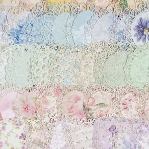 60 count Lace Edged Flower Scrapbook Paper for Letter Writing  Decorative Paper Scrapbooking Supplies DIY Planners Aesthetic  Collage Stationery Paper