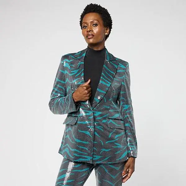 C. Wonder C Wonder Printed Sequin Blazer C. Wonder C Wonder Printed Sequin Blazer