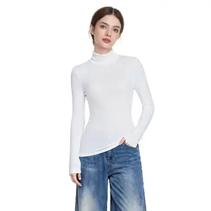 Women’s  Baselayer Thermal Turtleneck Top – Long Sleeve Lightweight Heat-Generating Thermal Shirt