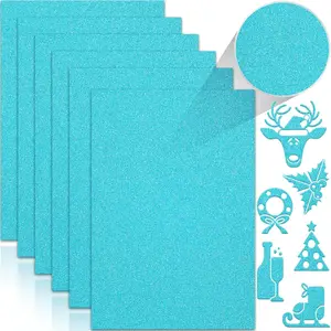 24 Sheets Light Blue Glitter Cardstock Paper, A4  Sparkly Paper for Scrapbook, DIY Projects, Party Decoration,  Box Wrapping 250GSM/92lb